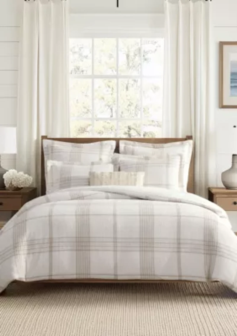 Waffle Plaid Comforter Set