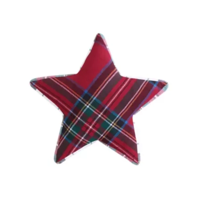 Spencer Plaid Star Pillow