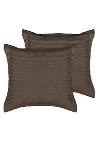 Cloud Waffle Cocoa  Euro Sham set of 2