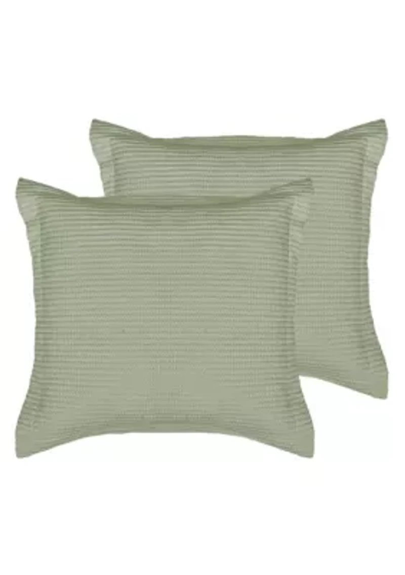 Cloud Waffle Desert Sage  Euro Sham set of 2