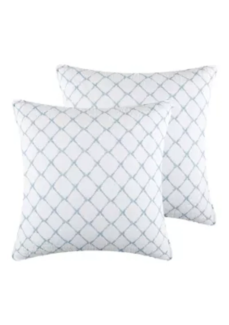 Becker Blue Euro Sham Set of 2