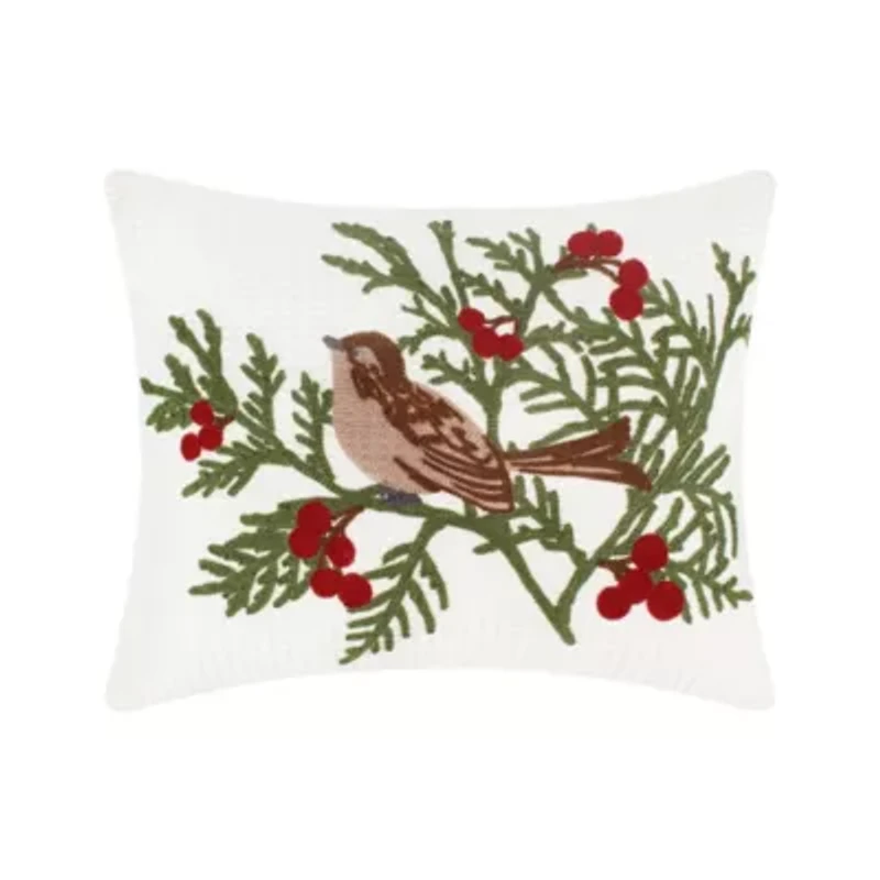 Winterberry Forest Bird Pillow