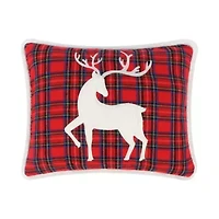 Tatum Pines Fur Deer Appliqued Pillow 14x18