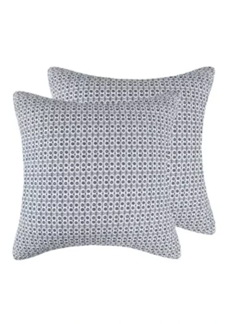 English Forest Navy Euro Sham Set of 2