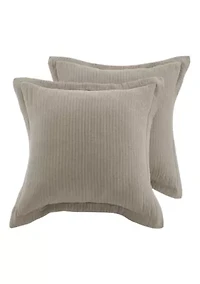 Reede Muslin Taupe  Euro Sham set of 2