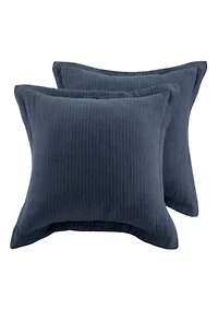 Reede Muslin Navy  Euro Sham set of 2