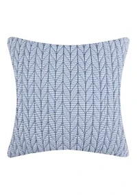 Maileen Stripe Textured Blue Pillow 16x16