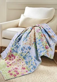 Blooming Hillside Quilted Throw