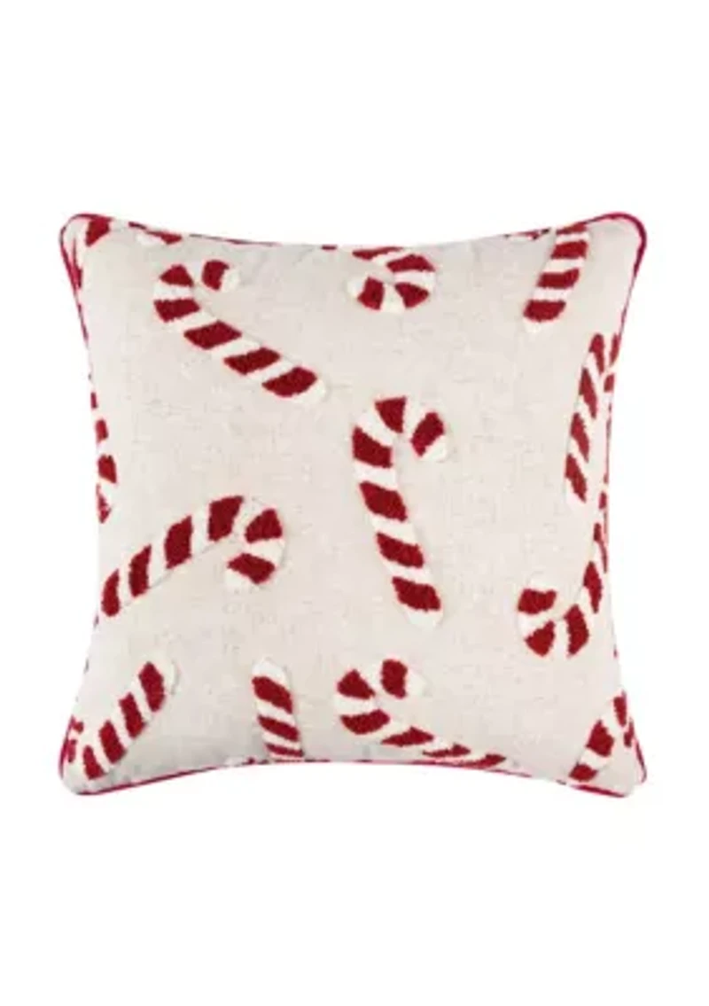 Gingerbread Peppermint Candy Pillow 18x18