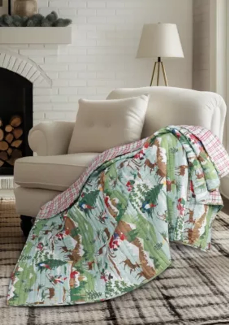Merry Mountains Quilted Throw
