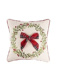 Merry Tartan Bow Pillow