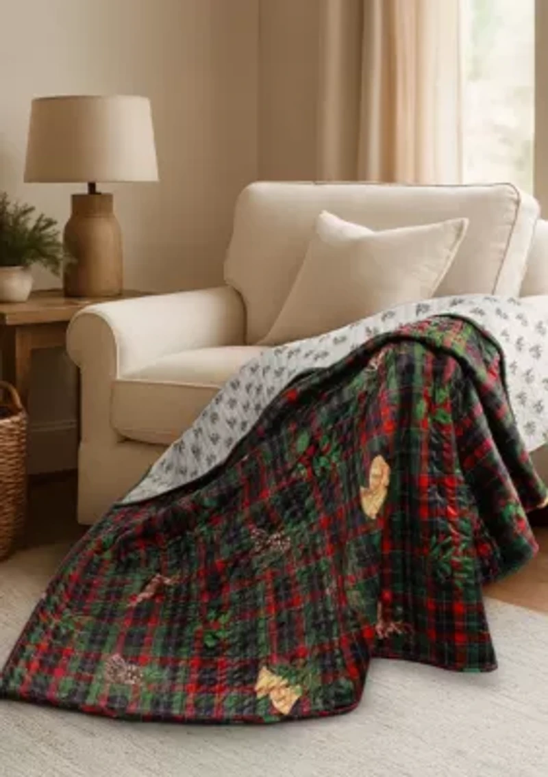 Merry Tartan Quilted Throw