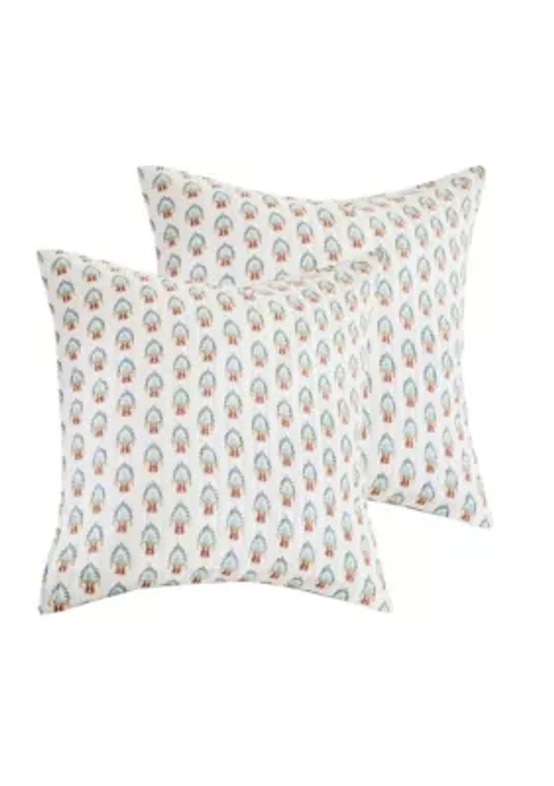 Kasey Euro Shams Set of 2 - Quilted