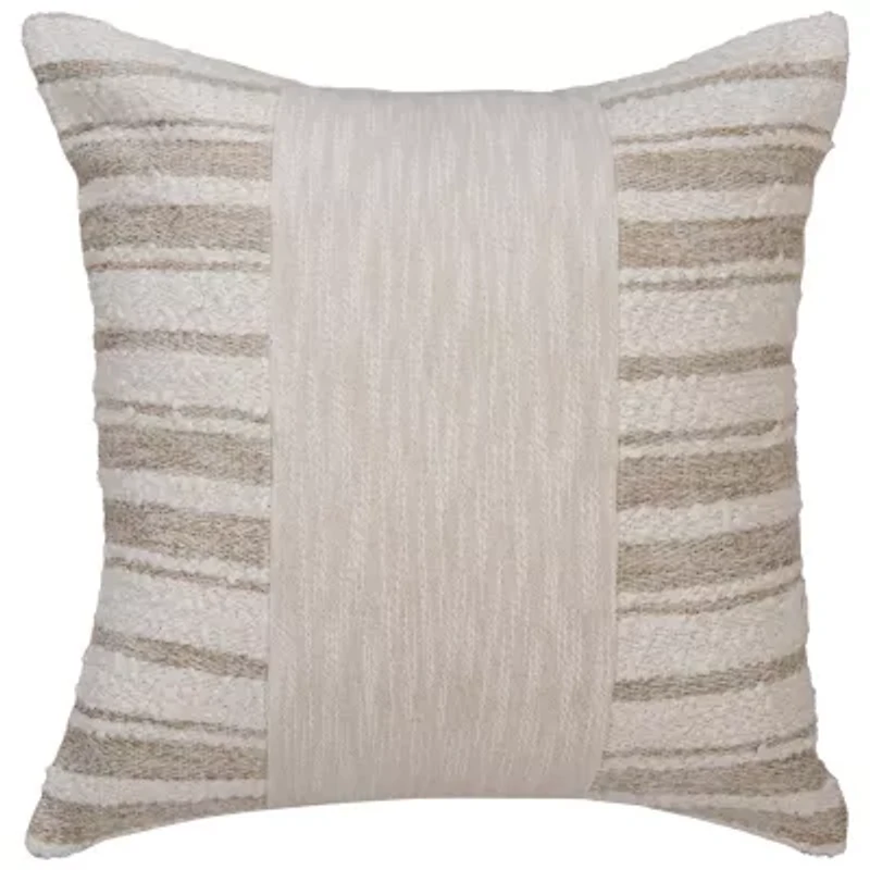 Stripe Natural/Dark Natural 20" X Poly Filled Pillow