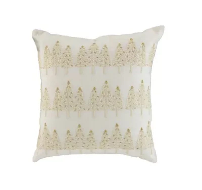 Gold Trees 18X18 Holiday Pillow Cover