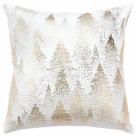 Gold Winter Forest 20X20 Poly Filled Holiday Pillow