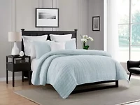 3-Piece Enzyme Washed Crinkle Quilt Set