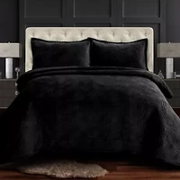 Capri Medallion Oversized Velvet Quilt Set