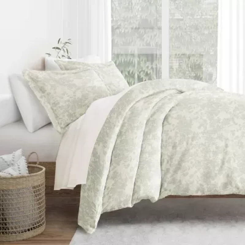 Duvet Cover Set Patterned Microfiber Ultra Soft Bedding Weathered Floral