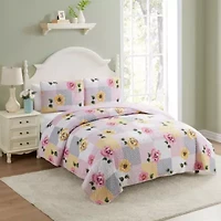 Floral Patchwork Printed Quilt Set