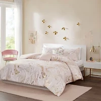 Rebecca Metallic Printed Duvet Cover Set