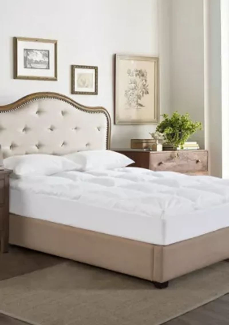 Dual Chamber Down Alternative and Nano Feather Twin Mattress Topper