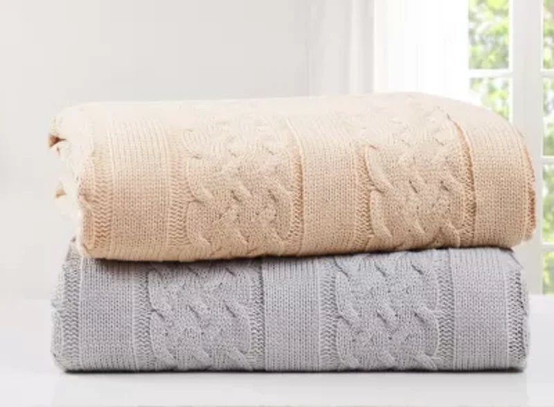 Sweater and Sherpa Throw