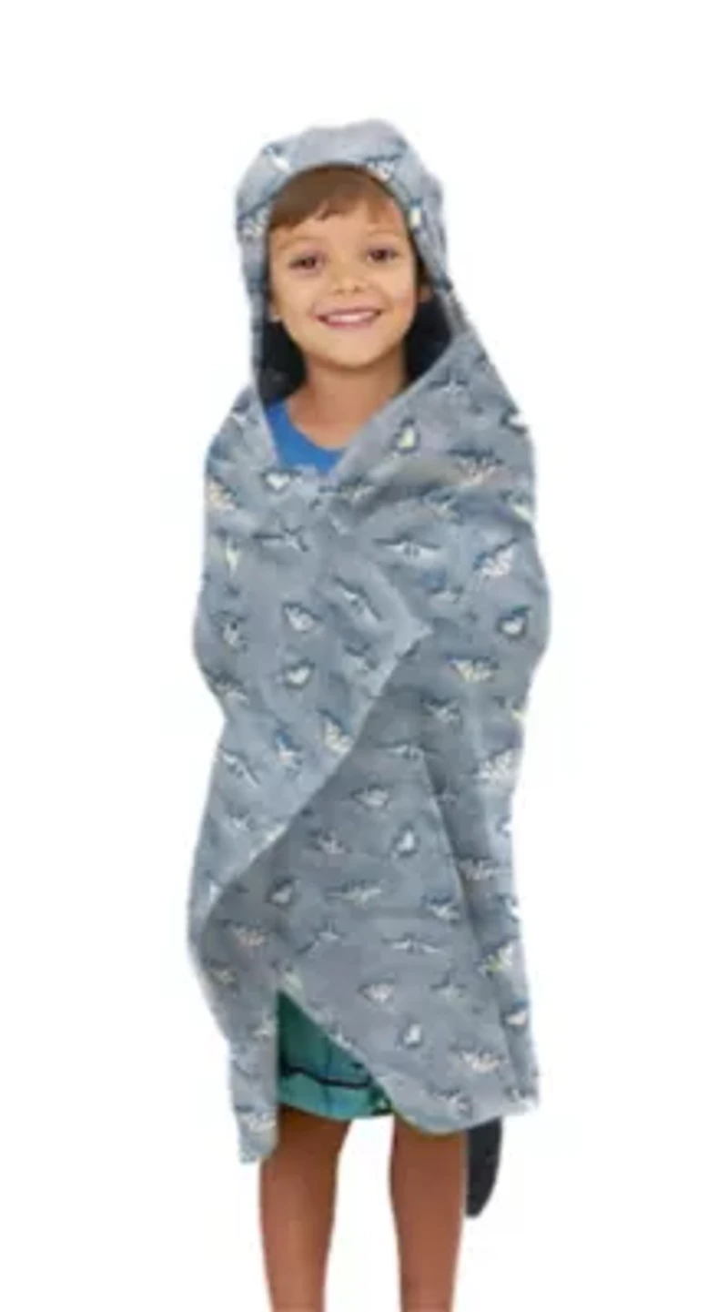 Kids Hooded Paw and Bones Throw