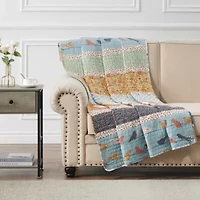 Carlie Calico Stripe Throw