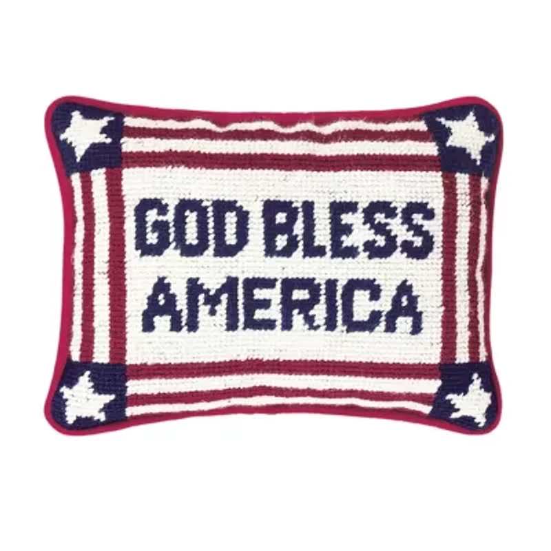 God Bless America Pillow 6.5" x 9"