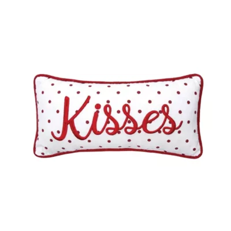 Kisses Dot Pillow 6" x 12"