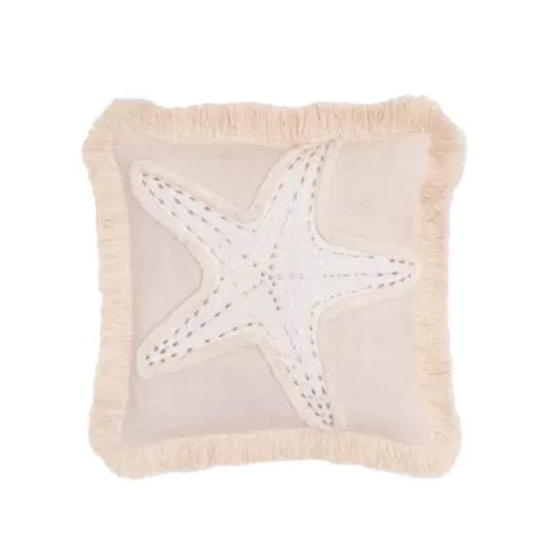 10" x 10" Golden Coast Starfish Throw Pillow