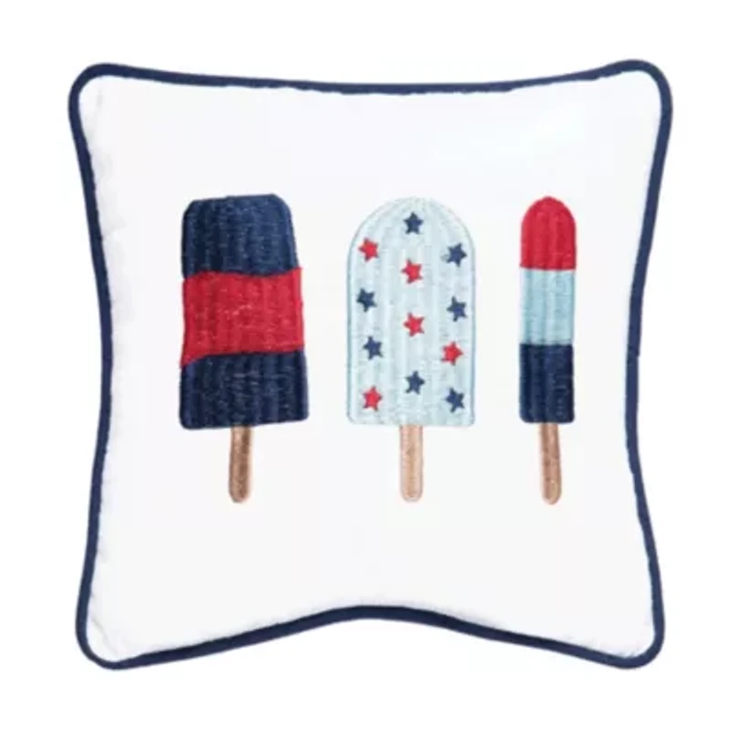 3 Popsicles Pillow 10" x 10"