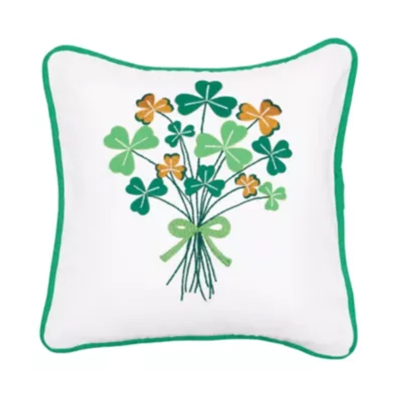 Shamrock Bouquet Pillow 10" x 10"