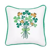 Shamrock Bouquet Pillow 10" x 10"