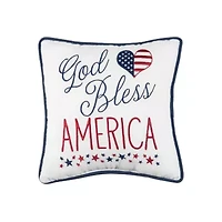 God Bless America Pillow 10" x 10"