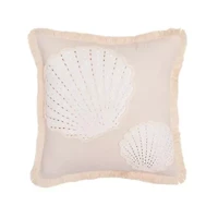 18" x 18" Gold Coast Scallop Shells Throw Pillow