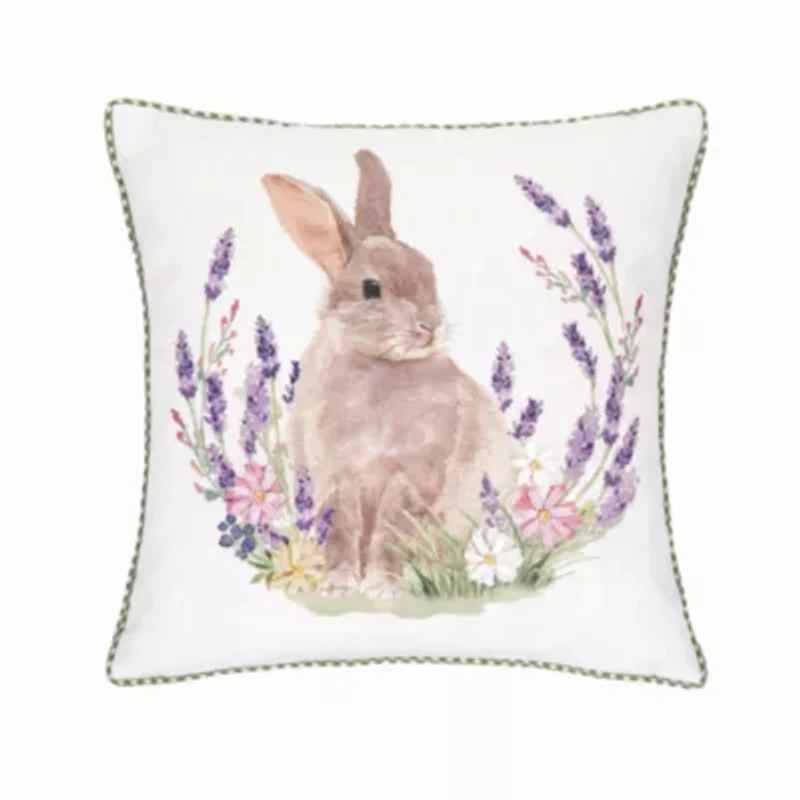 Lilac Rabbit Pillow