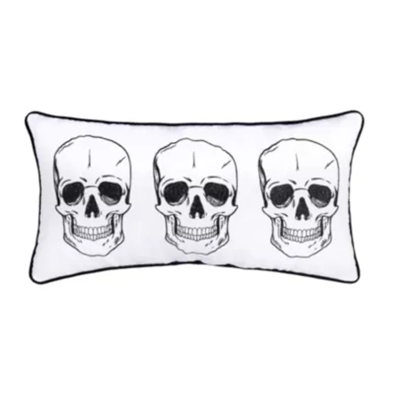24" x 12" Skully Throw Pillow