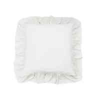 Ruffled Euro Sham White