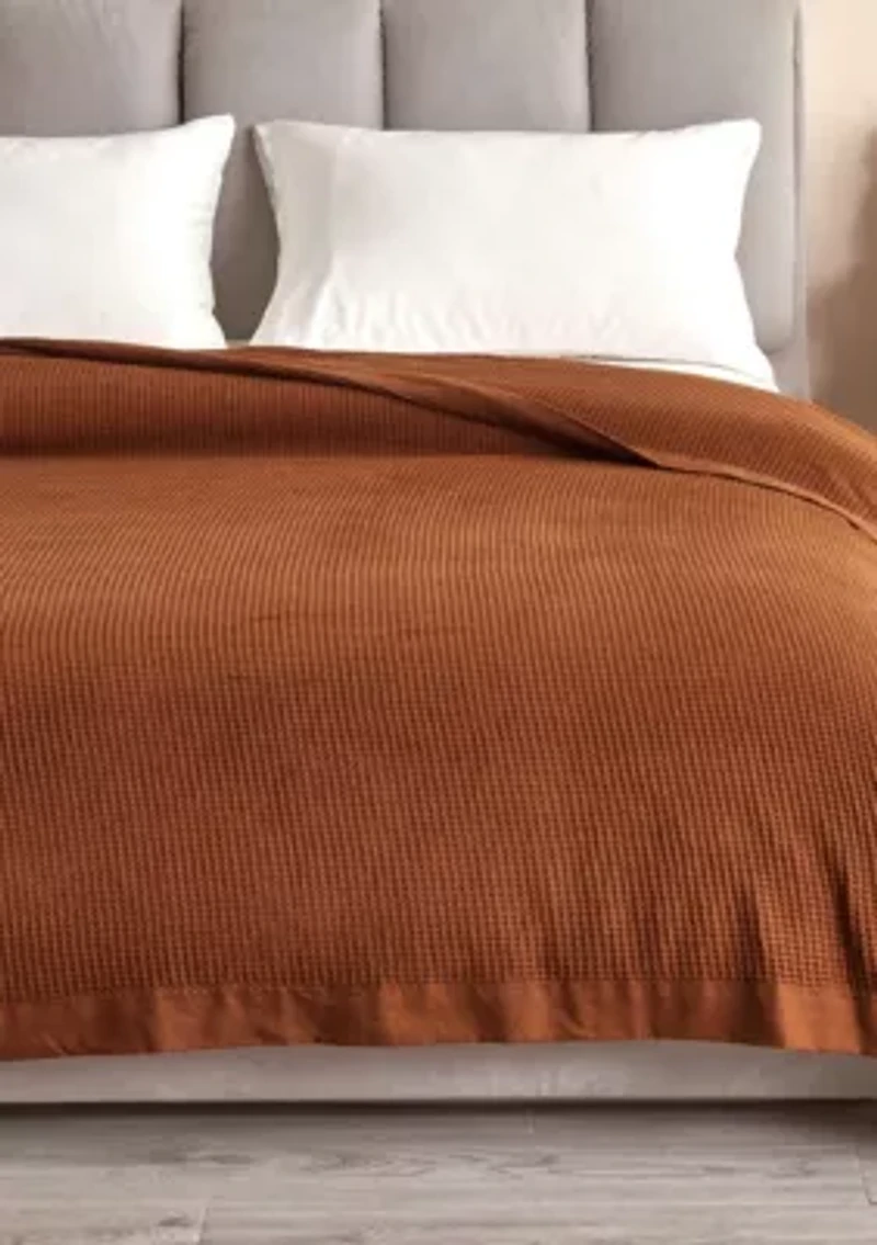 100% Cotton Waffle Weave Blanket