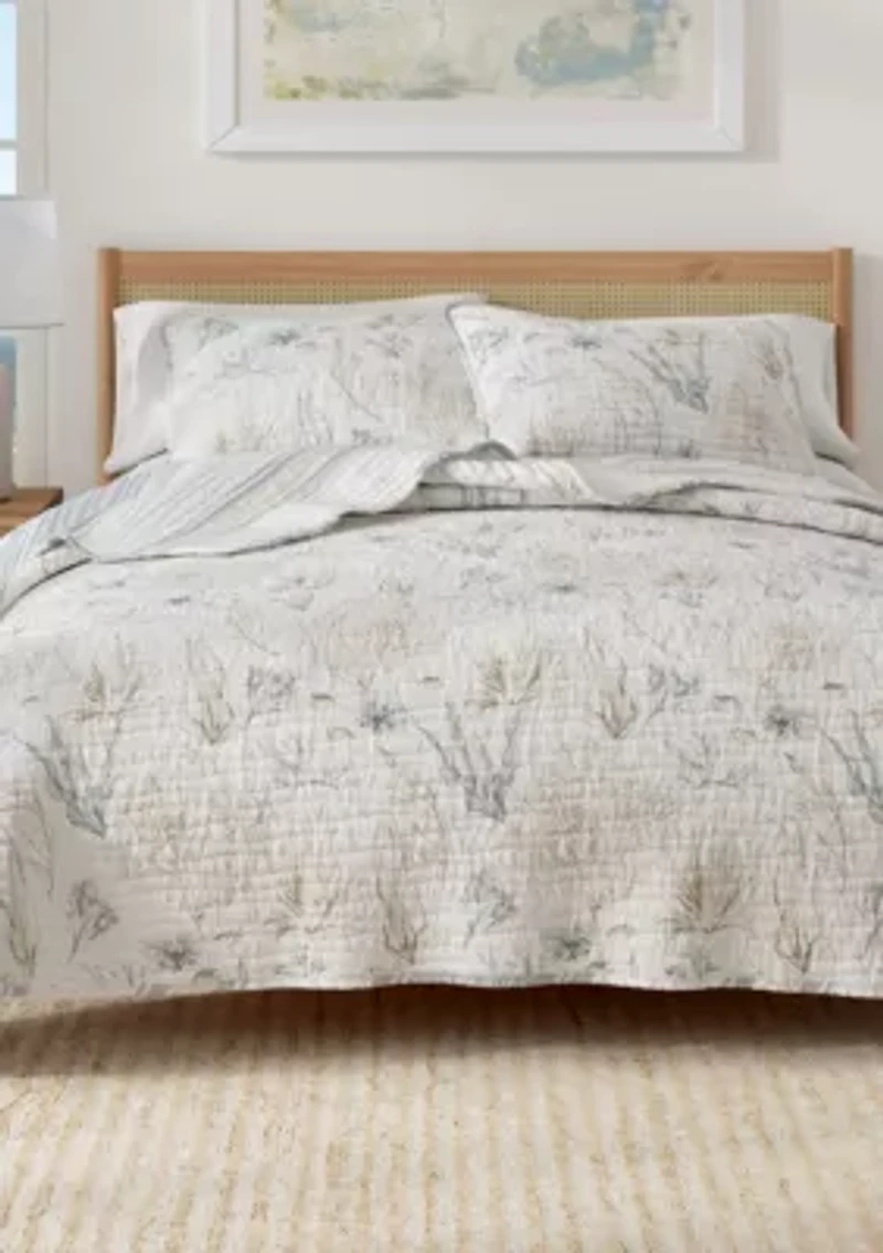 Stripe / Ocean Stories Coastal Quilt Set