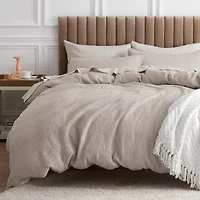 GentleSoft™ Cotton Waffle Weave Duvet Cover Set
