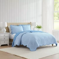 Olivia Gingham Cotton Quilt Set