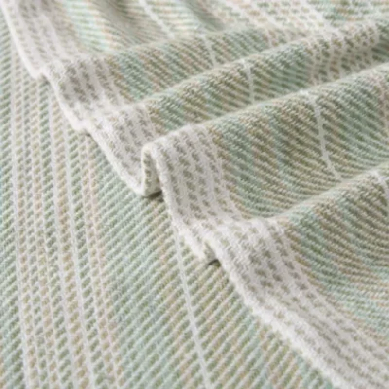 Sandy Shore Stripe 100% Cotton Blanket