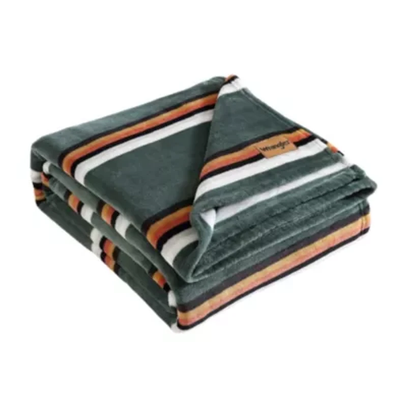 Western Saddle Stripe Microfiber Blanket