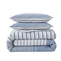 Cooper Stripe Cotton Duvet Cover Set