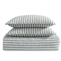 Willow Way Ticking Stripe Cotton Quilt Set