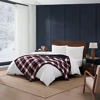 Derby Plaid Microfiber Throw Open Stock