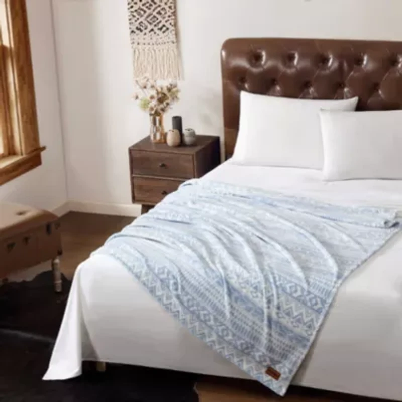 Western Horse Stripe Microfiber Throw